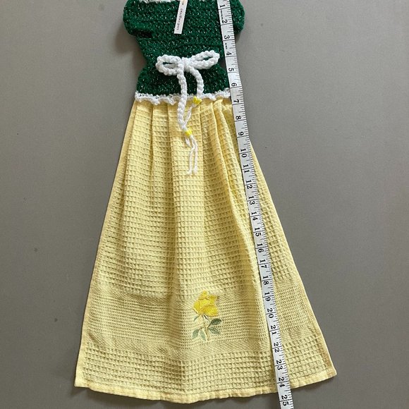 Dress Shape Dish Towel, Crochet Tea Towel Set, Crochet Cute Gift Set - Picture 15 of 16